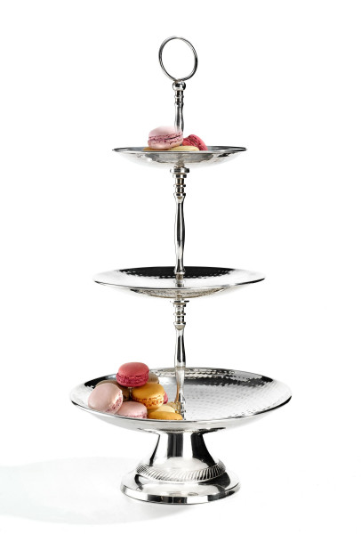 Etagere in silberfarben aus Messing