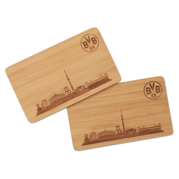 Frühstücksbrettchen BVB in mehrfarbig aus Holz