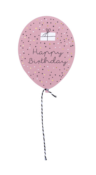Karte HAPPY BIRTHDAY in mehrfarbig aus Papier