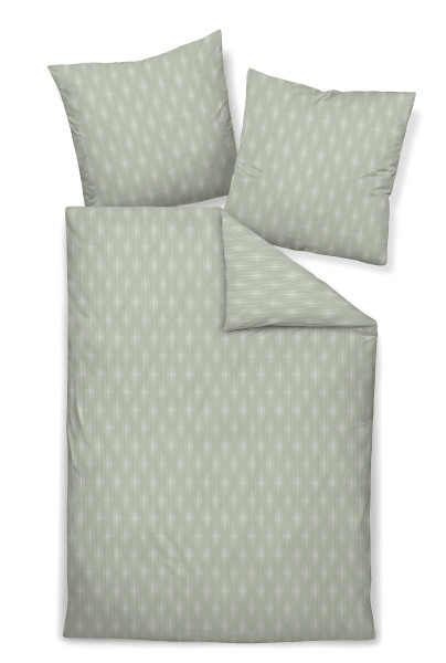 Bettwäsche MILANO Mako-Satin in grün aus Baumwolle
