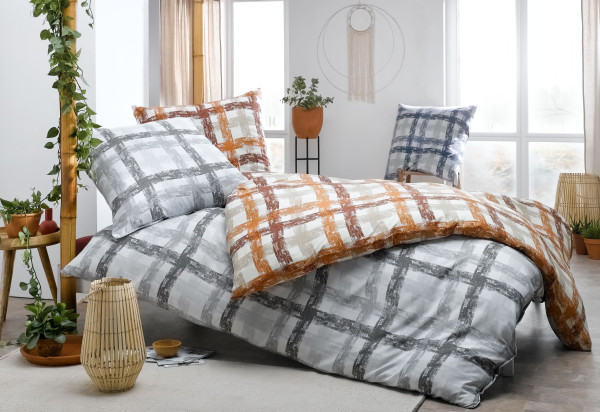 Bettwäsche Microfaser in mehrfarbig aus Polyester