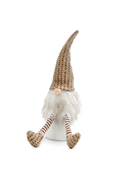 Kantenhocker WICHTEL in beige aus Polyester