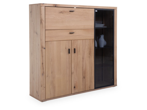 Highboard HARPER IZEDA in Eiche aus Massivholz