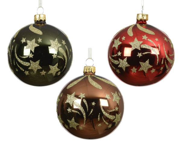 Weihnachtskugel in mehrfarbig aus Glas