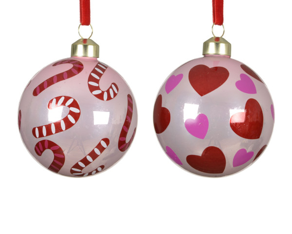 Weihnachtskugel in mehrfarbig aus Glas