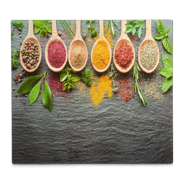 Herdabdeckplatte Spices in anthrazit aus Glas