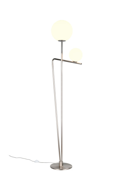 Stehleuchte FLAMING in Nickel aus Metall