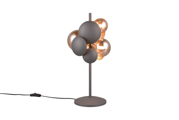 Tischleuchte BUBBLE in anthrazit aus Materialmix