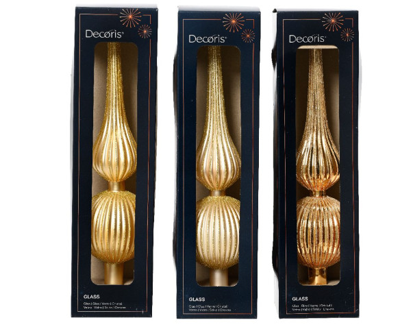 Baumspitze X-MAS in mehrfarbig aus Glas