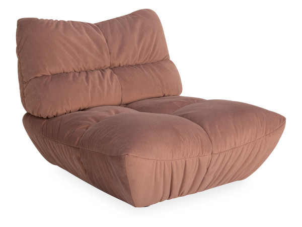 Sofa 1 Sitzer ZEFERINO ASTI in rosa aus Stoff