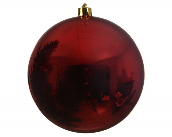 Weihnachtskugel MR. BIG rot in rot aus Kunststoff