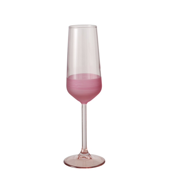 Sektglas MOLUNA in rosa aus Glas