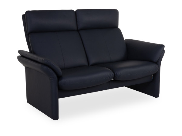Sofa 2-Sitzer Avignon in blau aus Leder