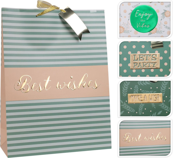 Geschenktasche in mehrfarbig aus Papier