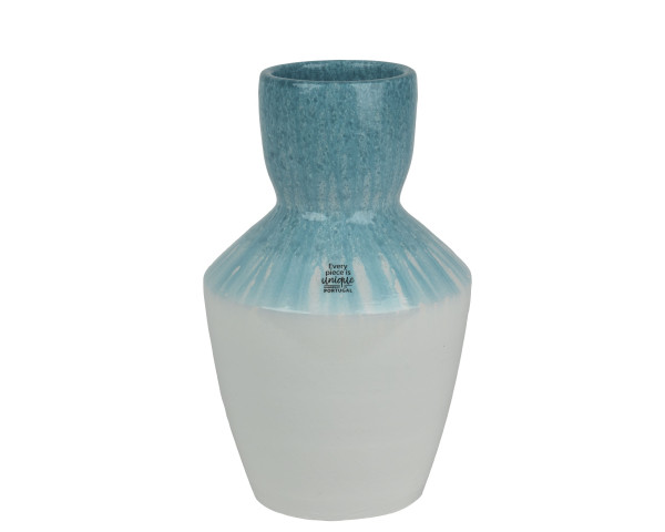 Vase in blau aus Terracotta