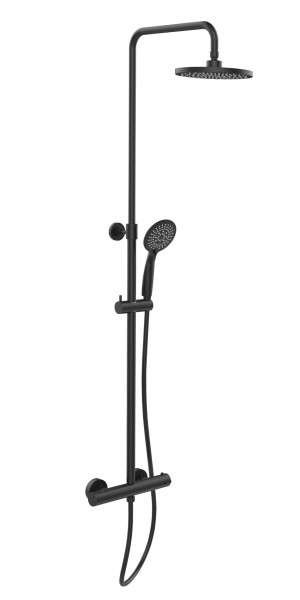 Duschsystem YOUNG ECO in schwarz aus Edelstahl