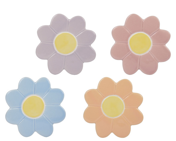 Untersetzer FLOWER in mehrfarbig aus Porzellan