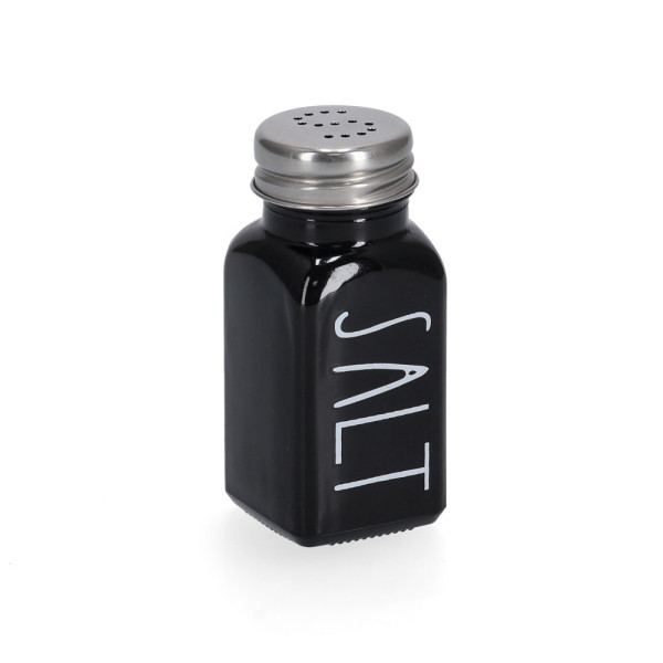 Salzstreuer SALT in schwarz aus Glas