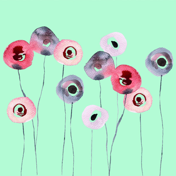 Servietten SOFT FLOWERS in bunt aus Papier