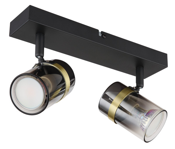 Wand-/Deckenspot TRABBY in schwarz aus Metall