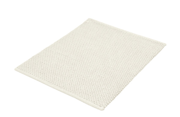 Badteppich PUNTO in weiß aus Baumwolle