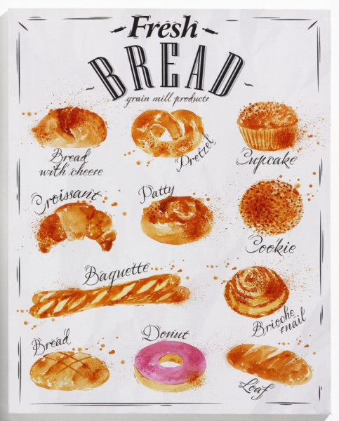 Bild BREAD in mehrfarbig aus Papier