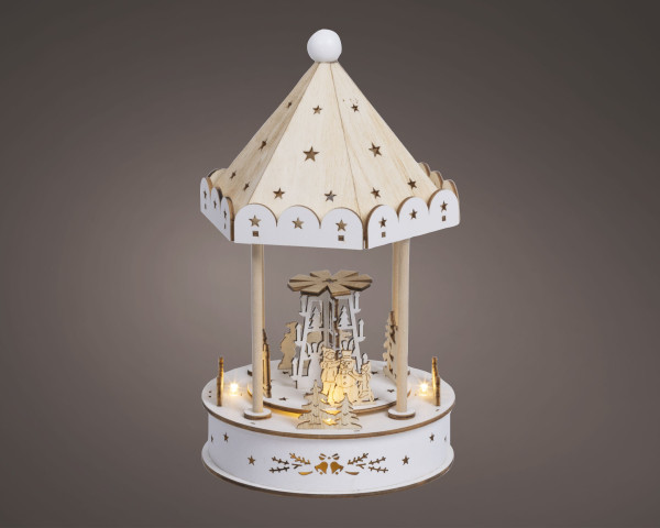 Karussell LED in beige aus Holz