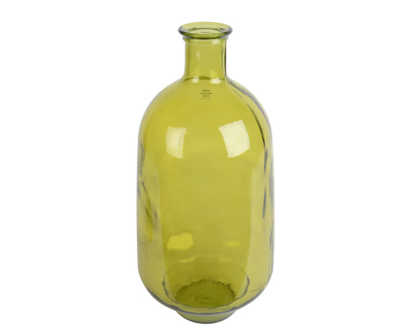 Vase in grün aus Glas