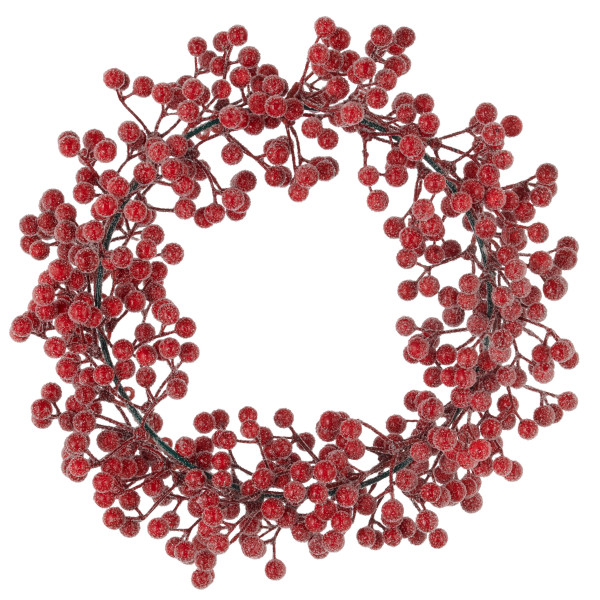 Beerenkranz in rot aus Kunststoff