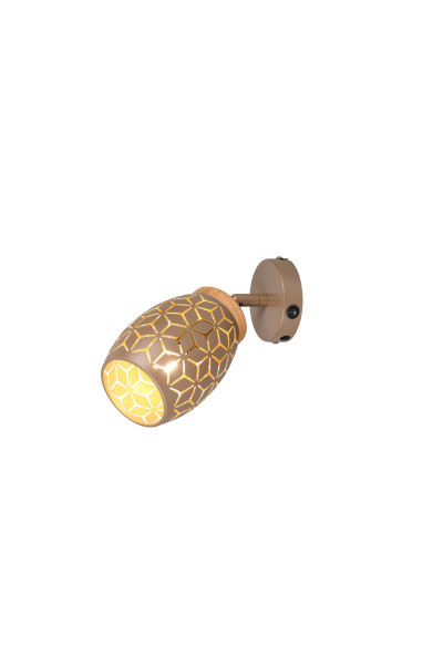 Wandspot BIDAR 1-flammig in coffee aus Metall