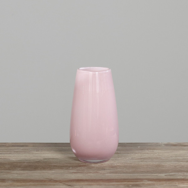 Vase in rosa aus Glas