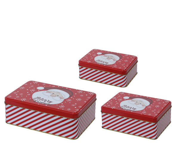 Gebäckdose MERRY CHRISTMAS mit in mehrfarbig aus Metall