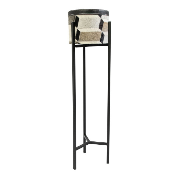 Übertopf ILLUSION in schwarz aus Metall