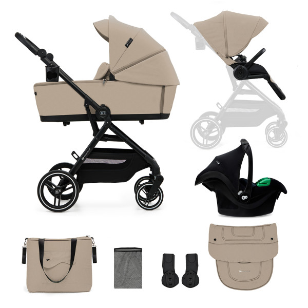Kinderwagen 3in1 YOXI beige in beige aus Materialmix
