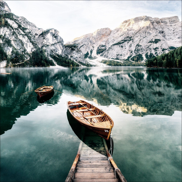 Aludibondbild WILDSEE III in mehrfarbig aus Metall