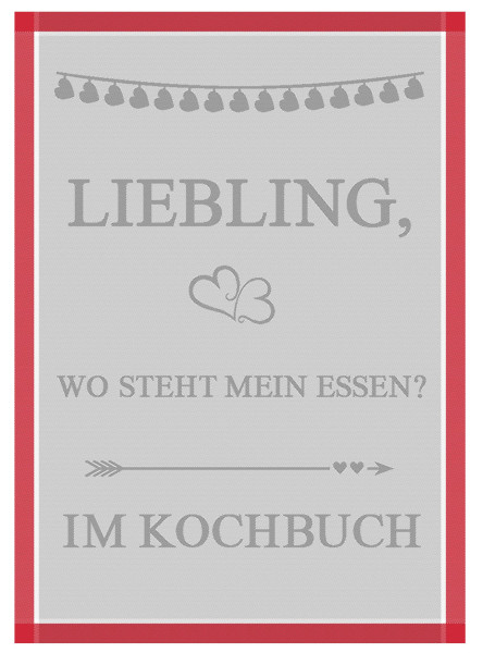 Geschirrtuch KOCHBUCH in mehrfarbig aus Baumwolle