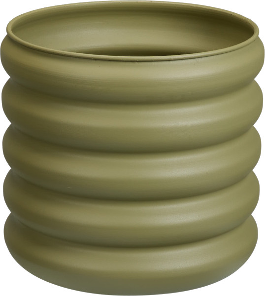 Übertopf in grün aus Eisen