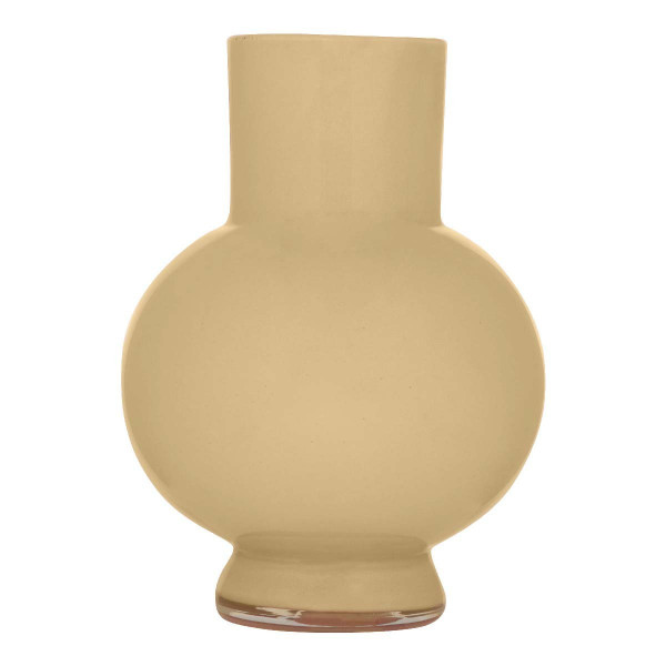 Vase DEBORAH in beige aus Glas