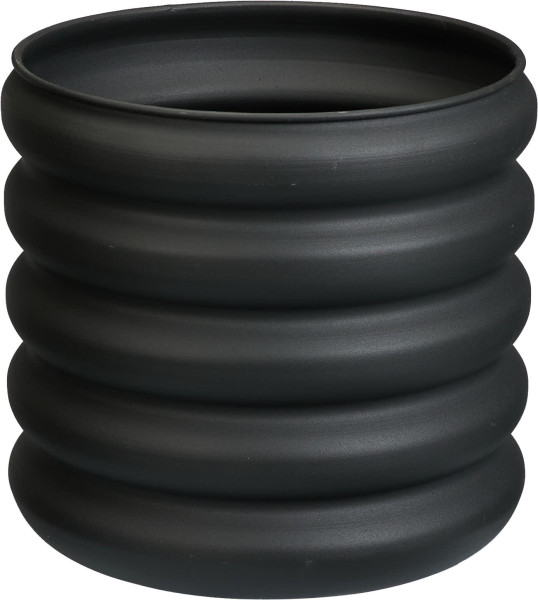 Übertopf in schwarz aus Eisen