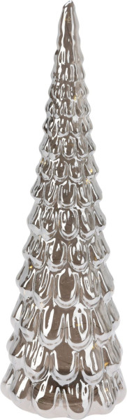 Weihnachtsbaum LED in grau aus Glas