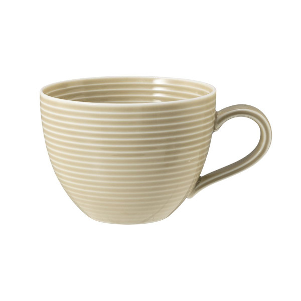 Kaffeeobertasse BEAT in beige aus Porzellan