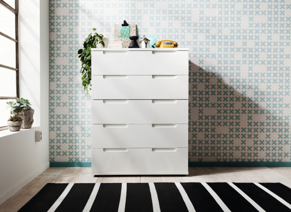 Highboard self NELLI in weiß aus Dekor