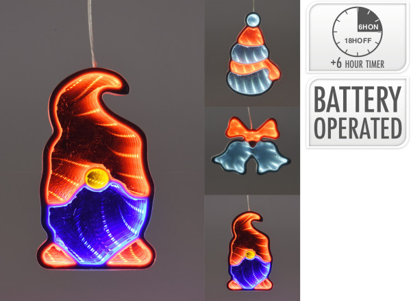 Dekohänger LED X-MAS in mehrfarbig aus Polypropylen