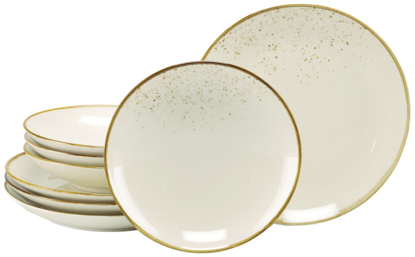 Tafelservice NATURE COLLECTION in creme aus Steinzeug