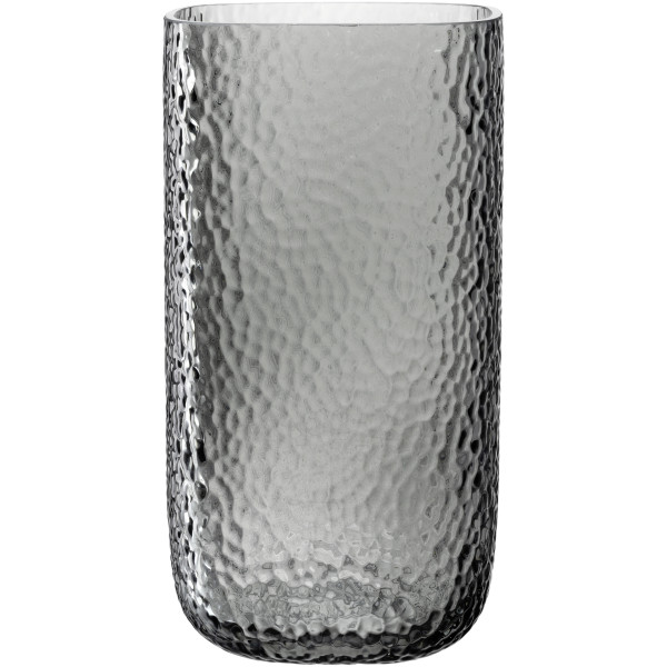 Vase LEONARDO MARTELLO in grau aus Glas