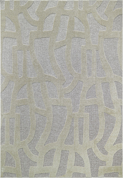 Teppich TWEED in silberfarben aus Polyester