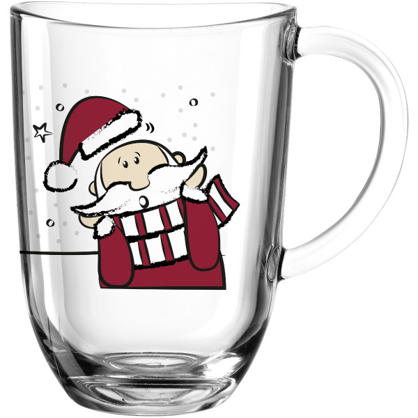 Henkelbecher SILENZIO in mehrfarbig aus Glas