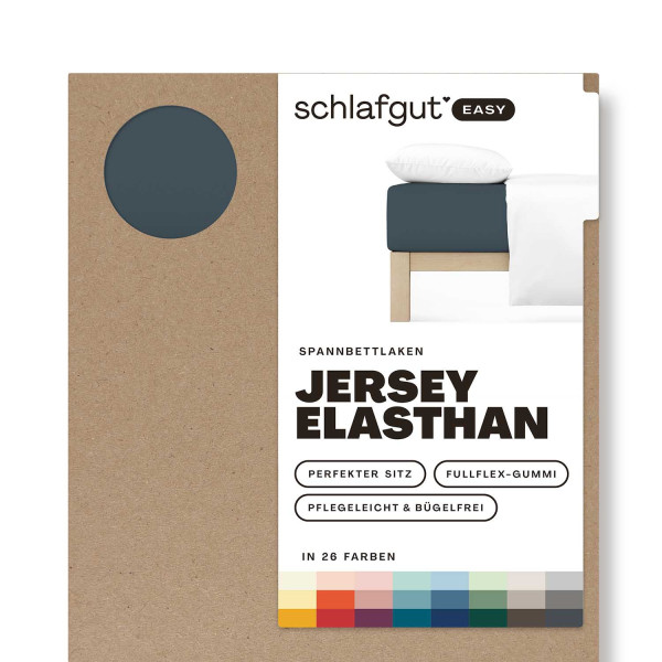 Spannbettlaken EASY Jersey in grau aus Mischgewebe