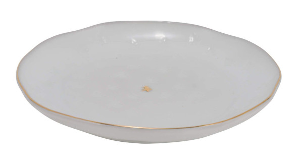 Dessertteller TANNE in weiß aus Porzellan