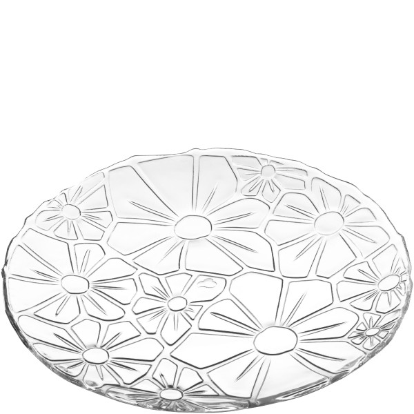 Teller GIORNO in klar aus Glas